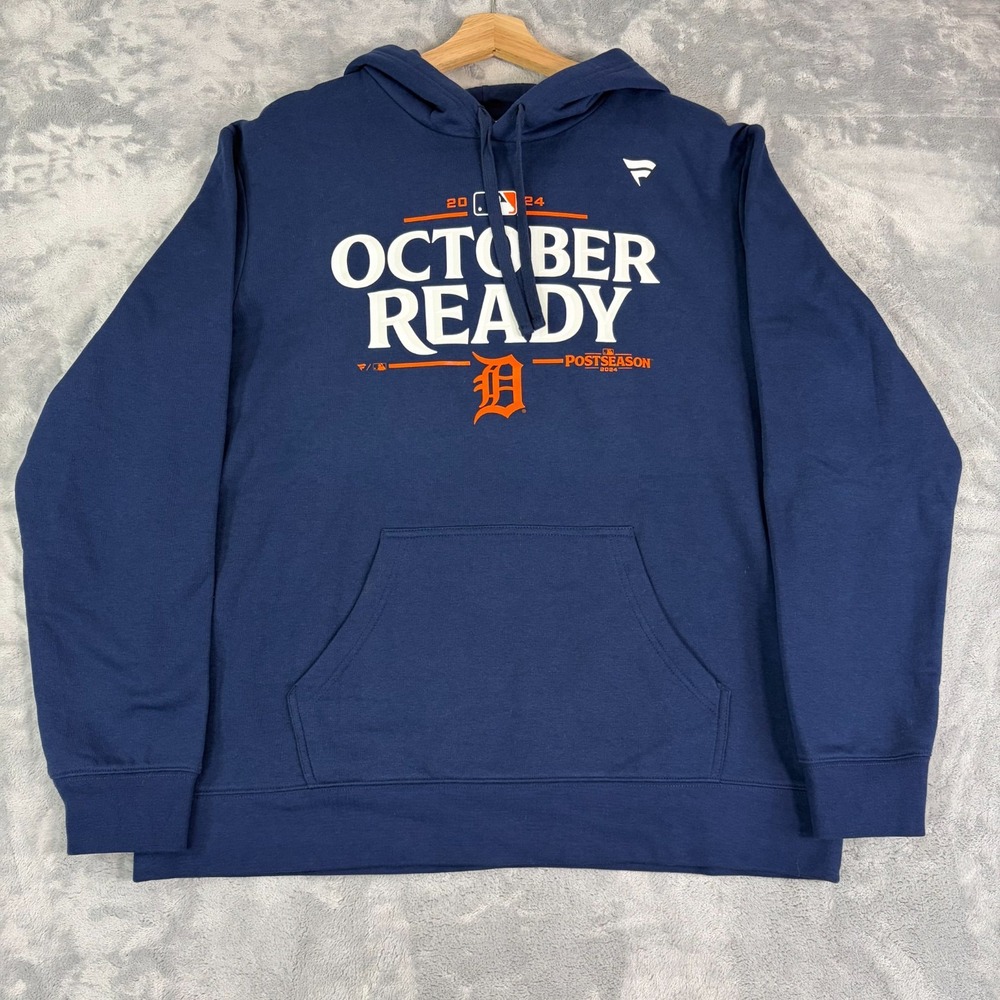 Detroit Tigers Fanatics Size XL 2024 MLB Postseason Locker Room Hoodie NEW